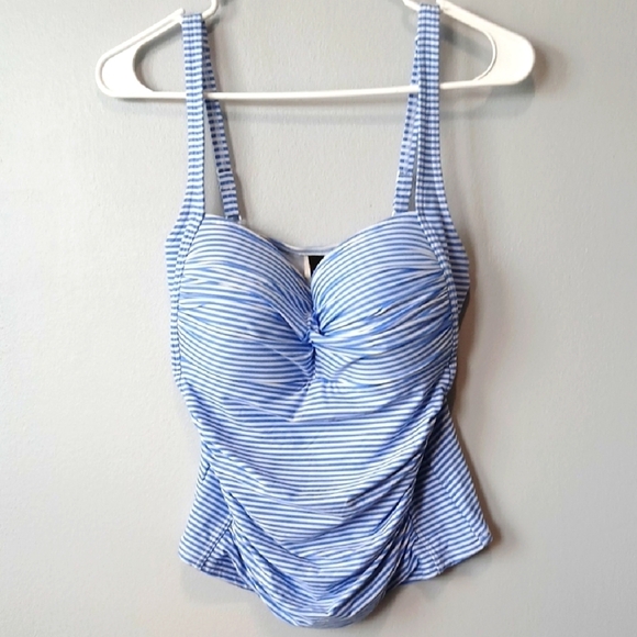 Nip Tuck Other - Niptuck Striped Tankini Top Womens 10 Nautical Summer Resortwear
